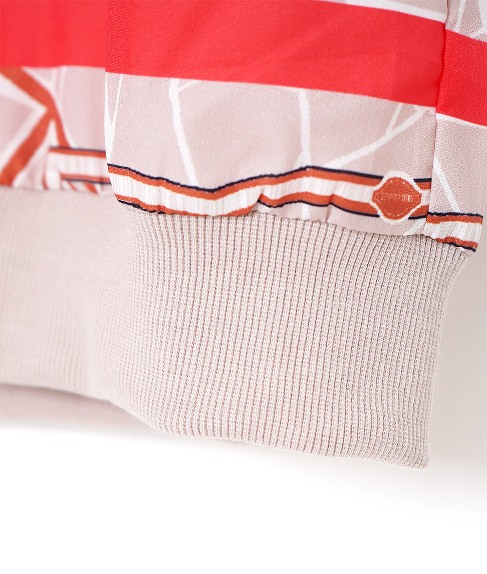 Casual personality Upside down map pattern tops