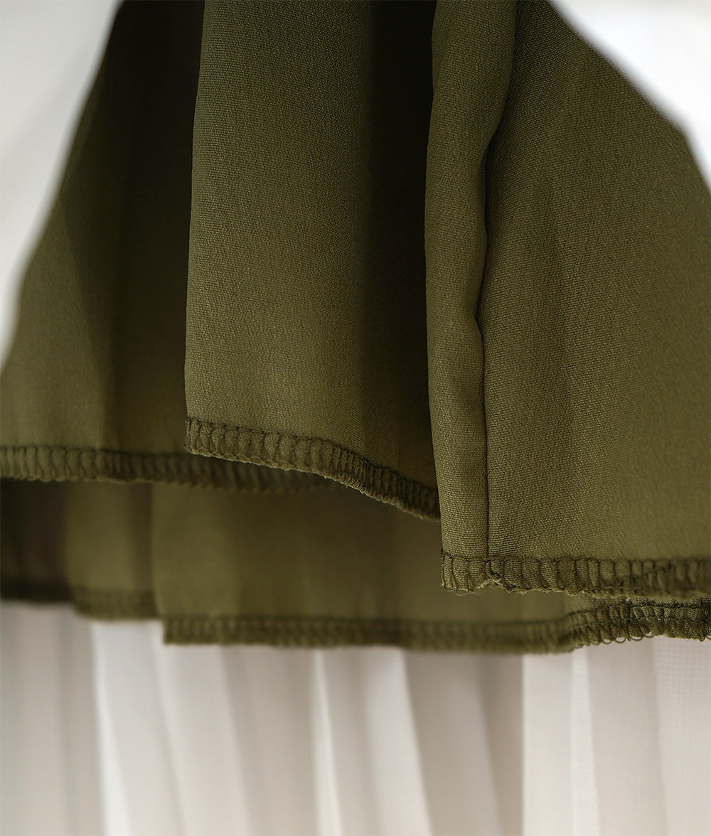 Elegant and delicate pleated gradation dress