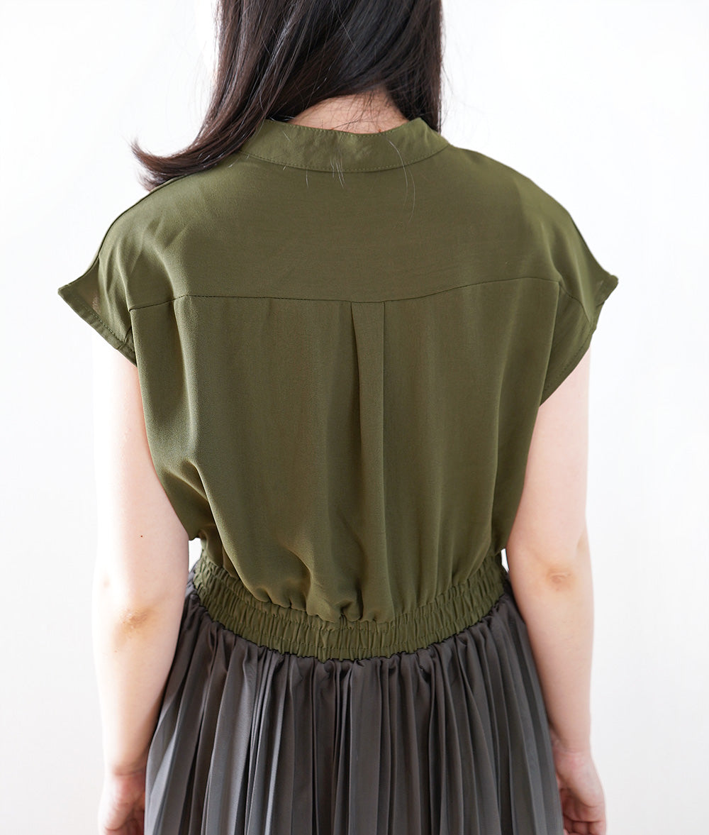 Elegant and delicate pleated gradation dress
