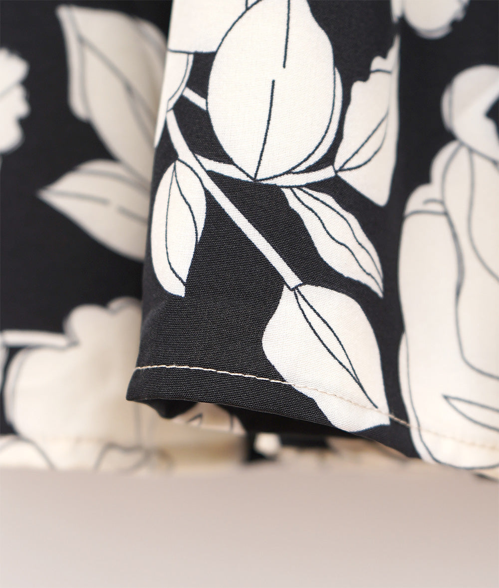 【SALE】Line drawing flower dress