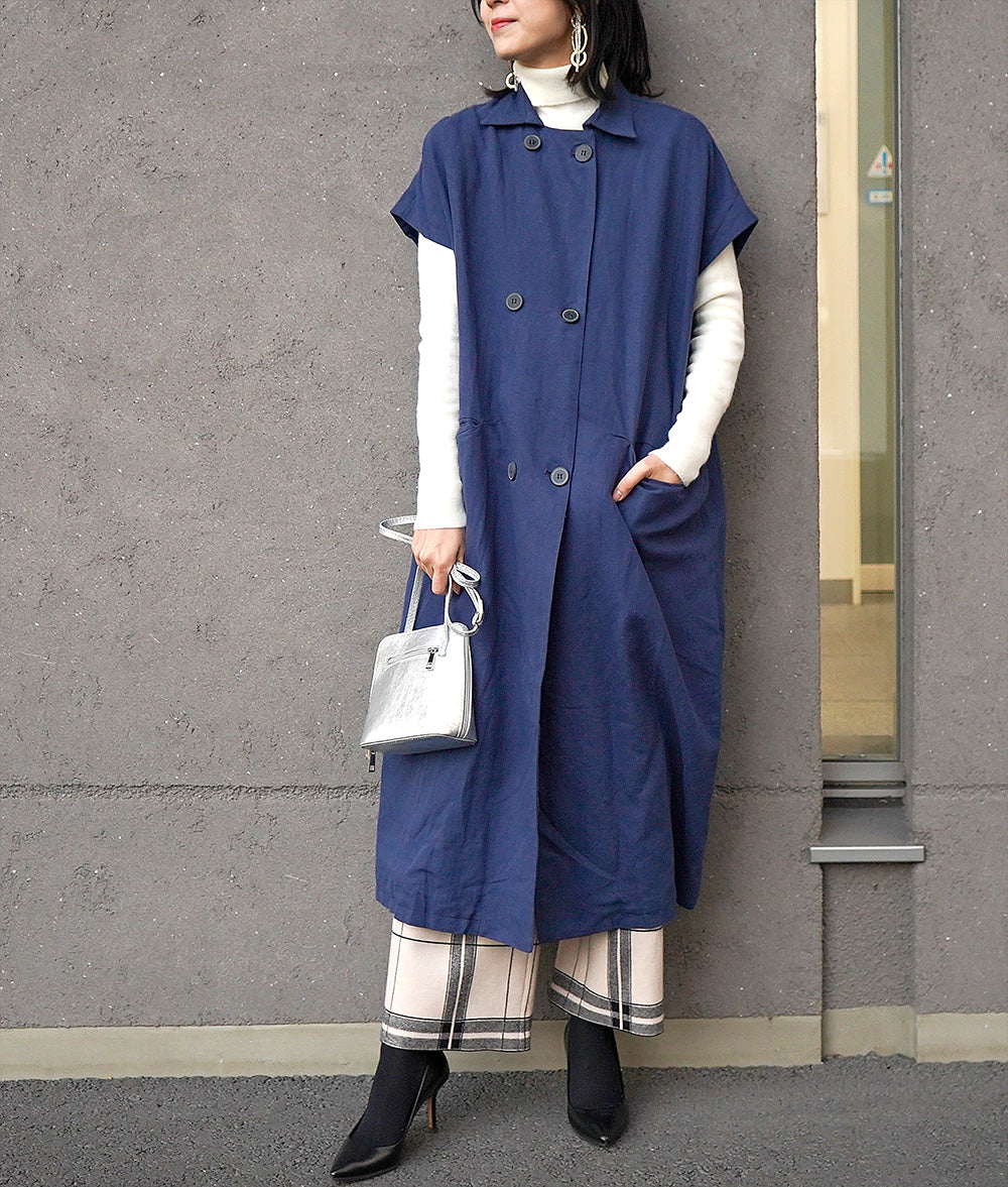 mideal ロングジレワンピース　long gilet onepiece