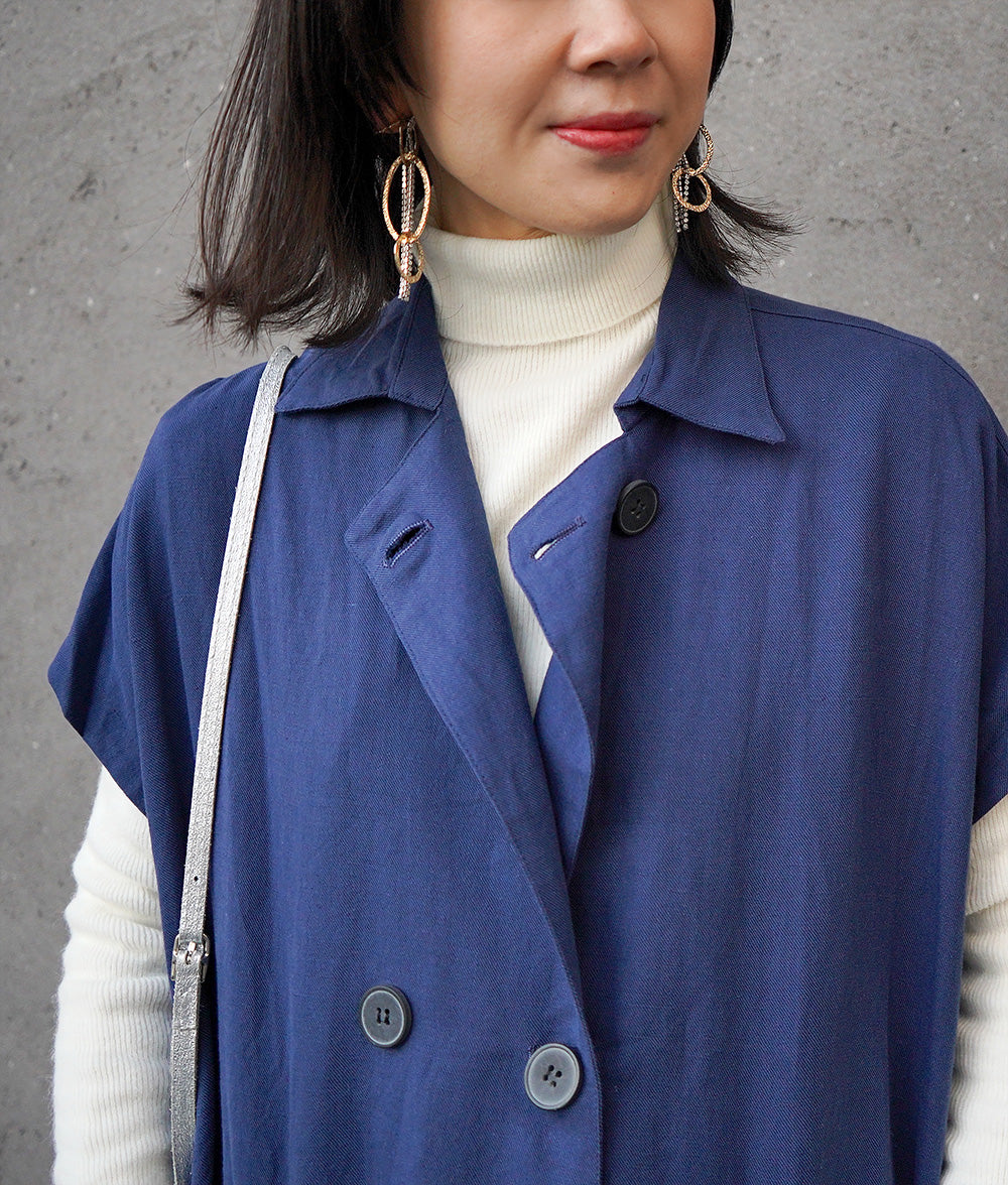 【SALE】Cotton linen long shirt dress