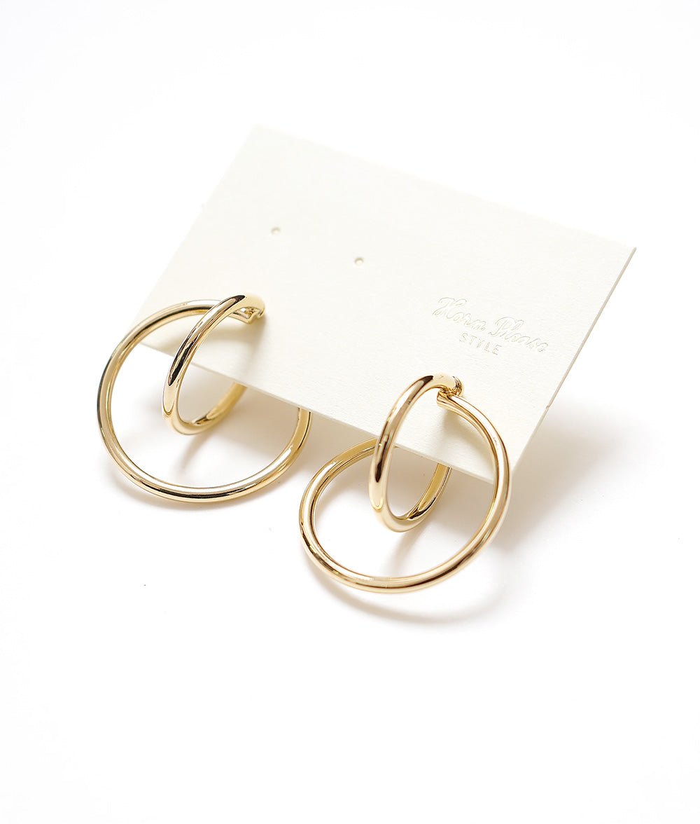 【SALE】Delicate overlapping hoop clap earrings