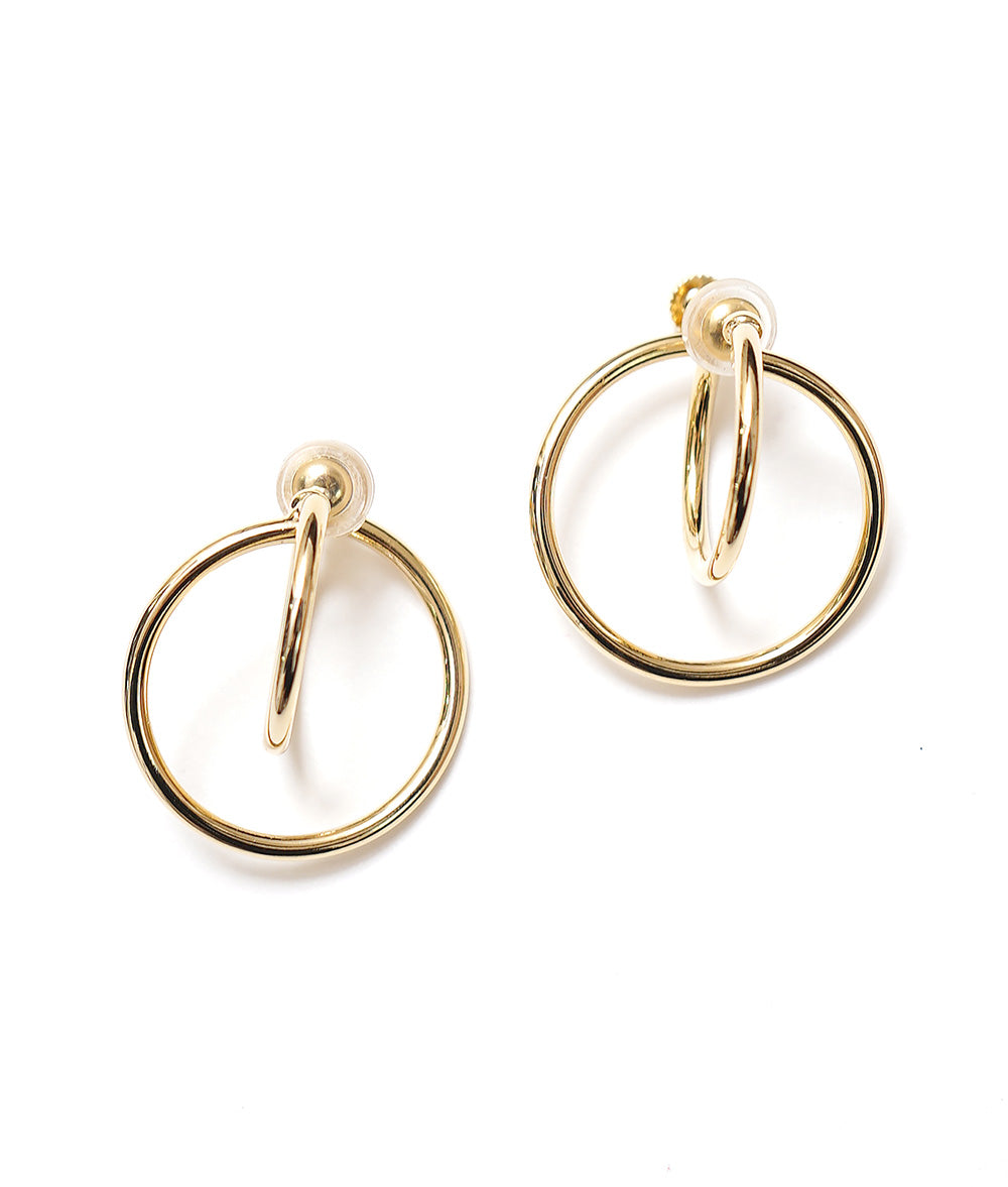 【SALE】Delicate overlapping hoop clap earrings