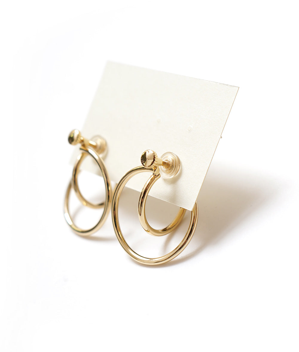 【SALE】Delicate overlapping hoop clap earrings