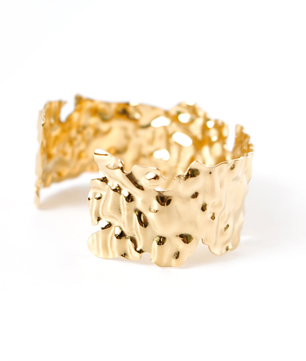 Glitter Gold color wide bangle