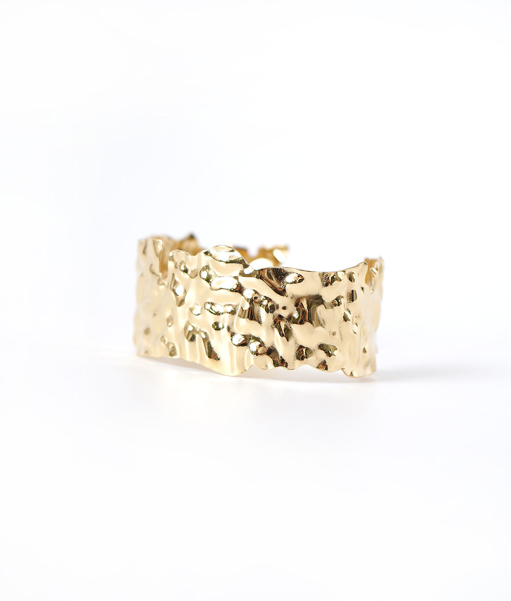 Glitter Gold color wide bangle