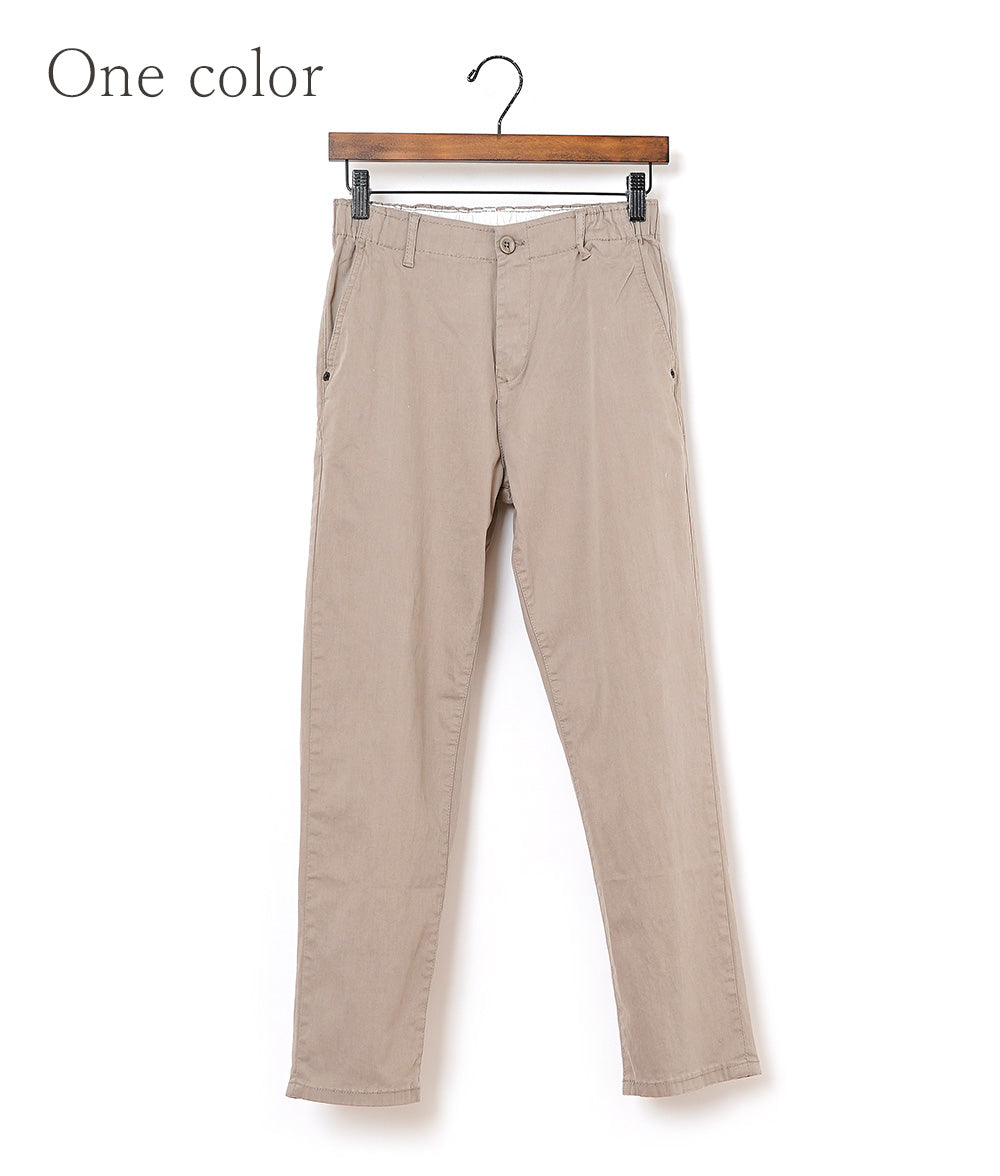 【SALE】Simple stretch cotton chinos