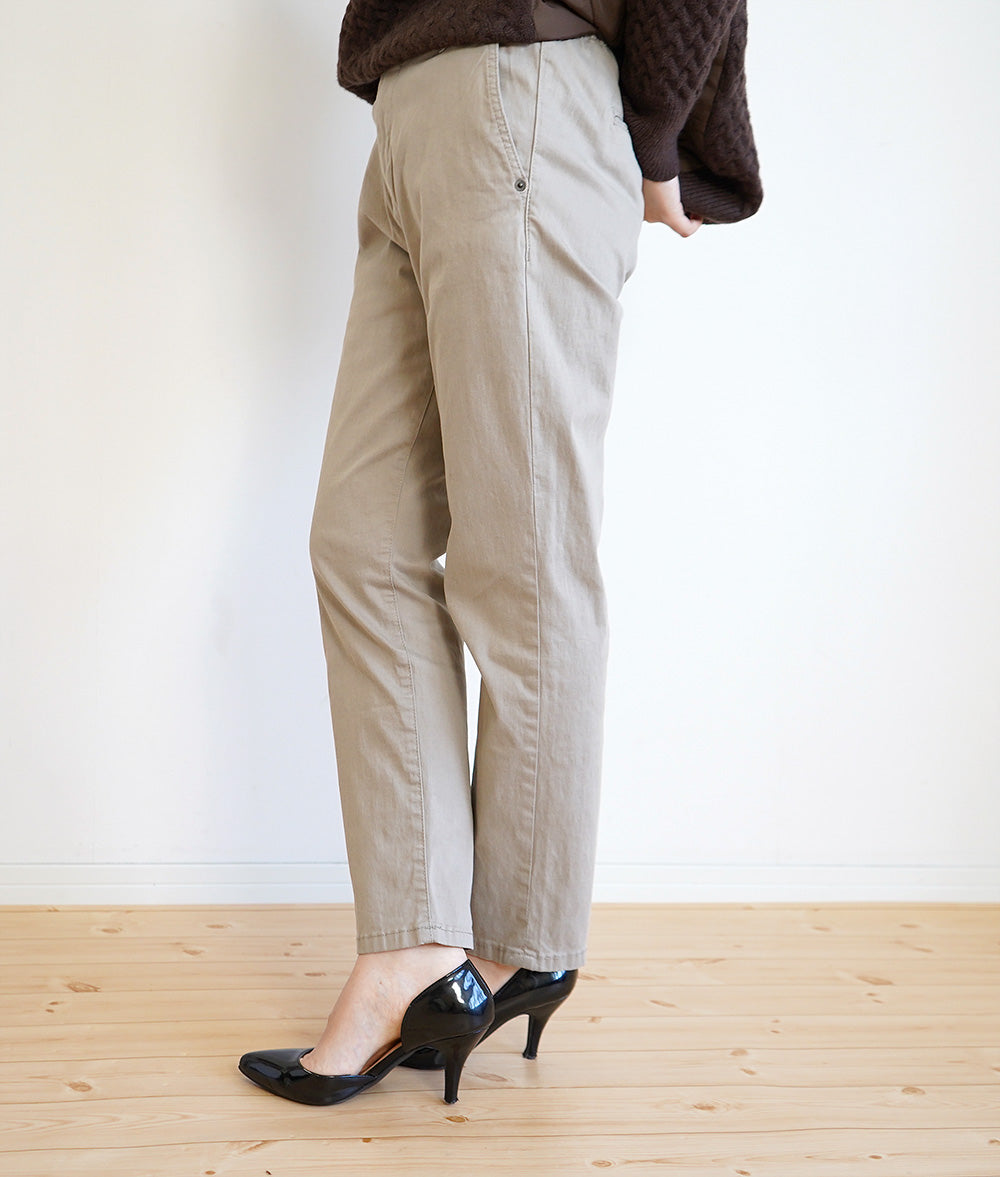 【SALE】Simple stretch cotton chinos