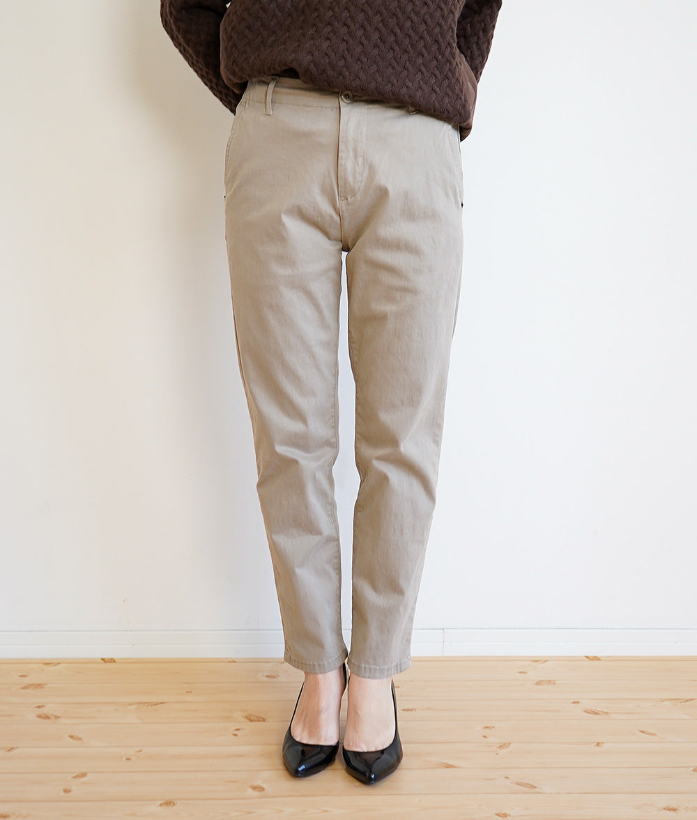 【SALE】Simple stretch cotton chinos