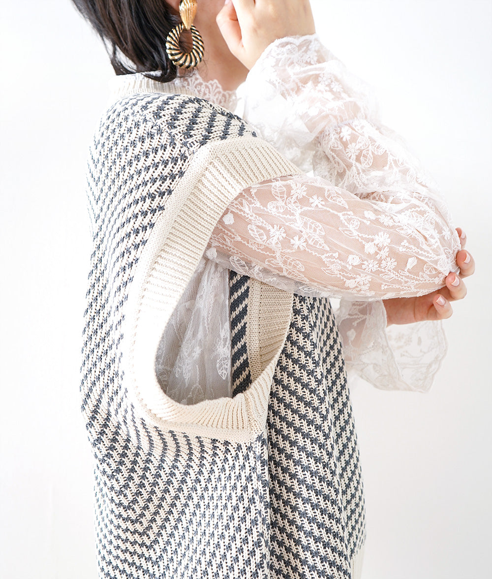Delicate floral tulle lace blouse