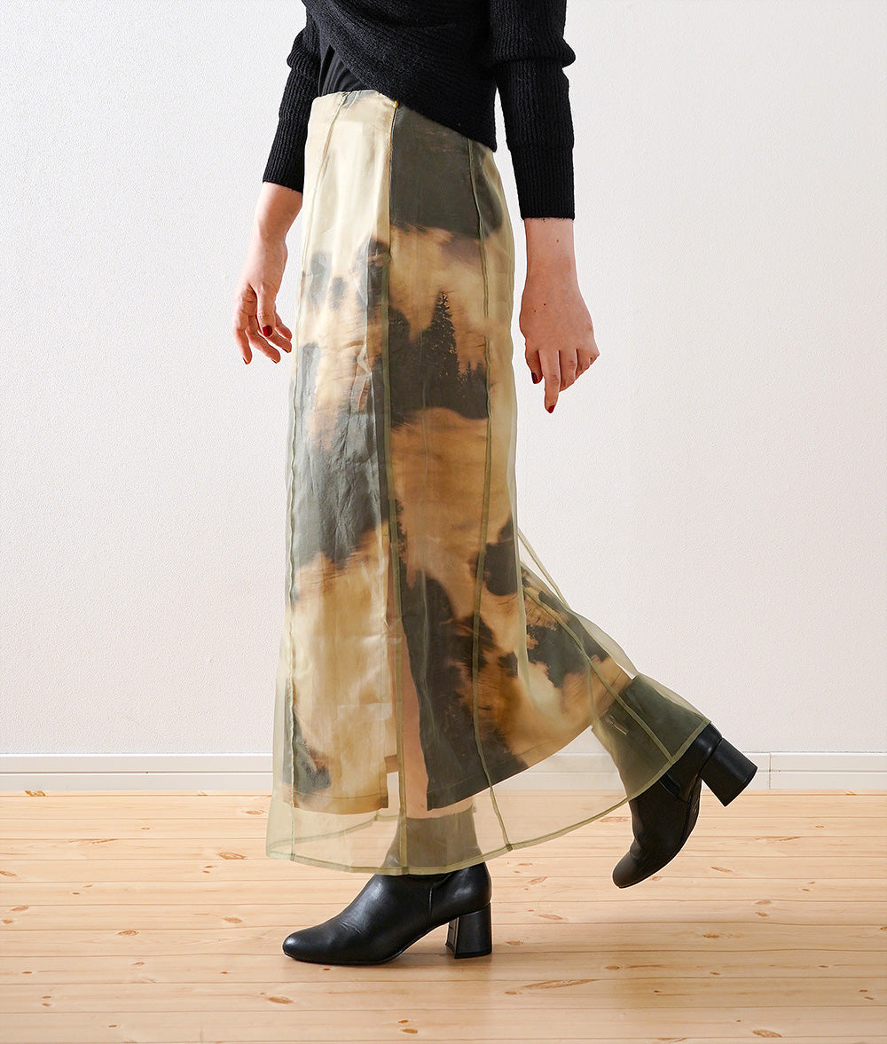 Nostalgic Impressionist Organdy Layered Skirt