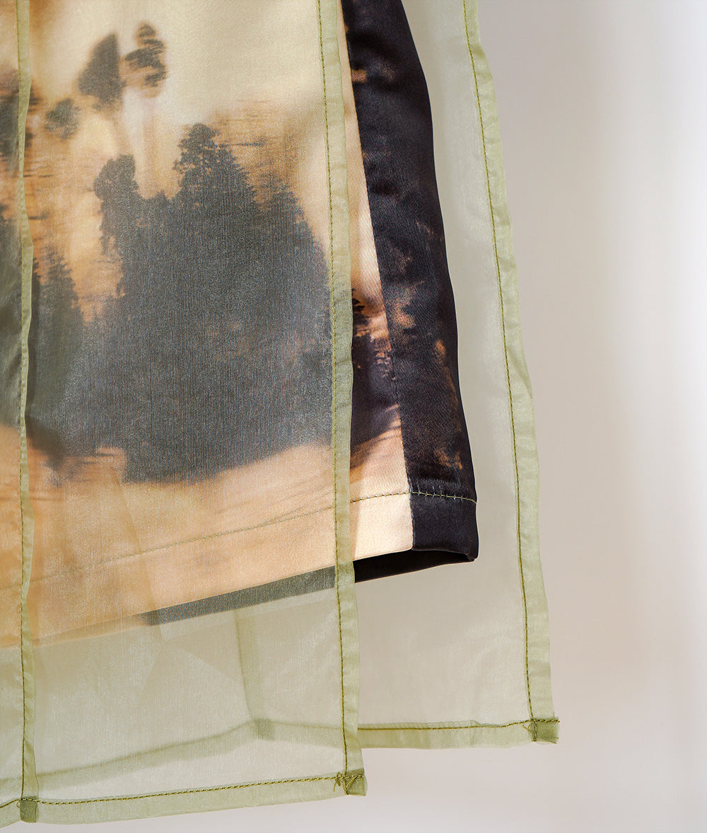 Nostalgic Impressionist Organdy Layered Skirt