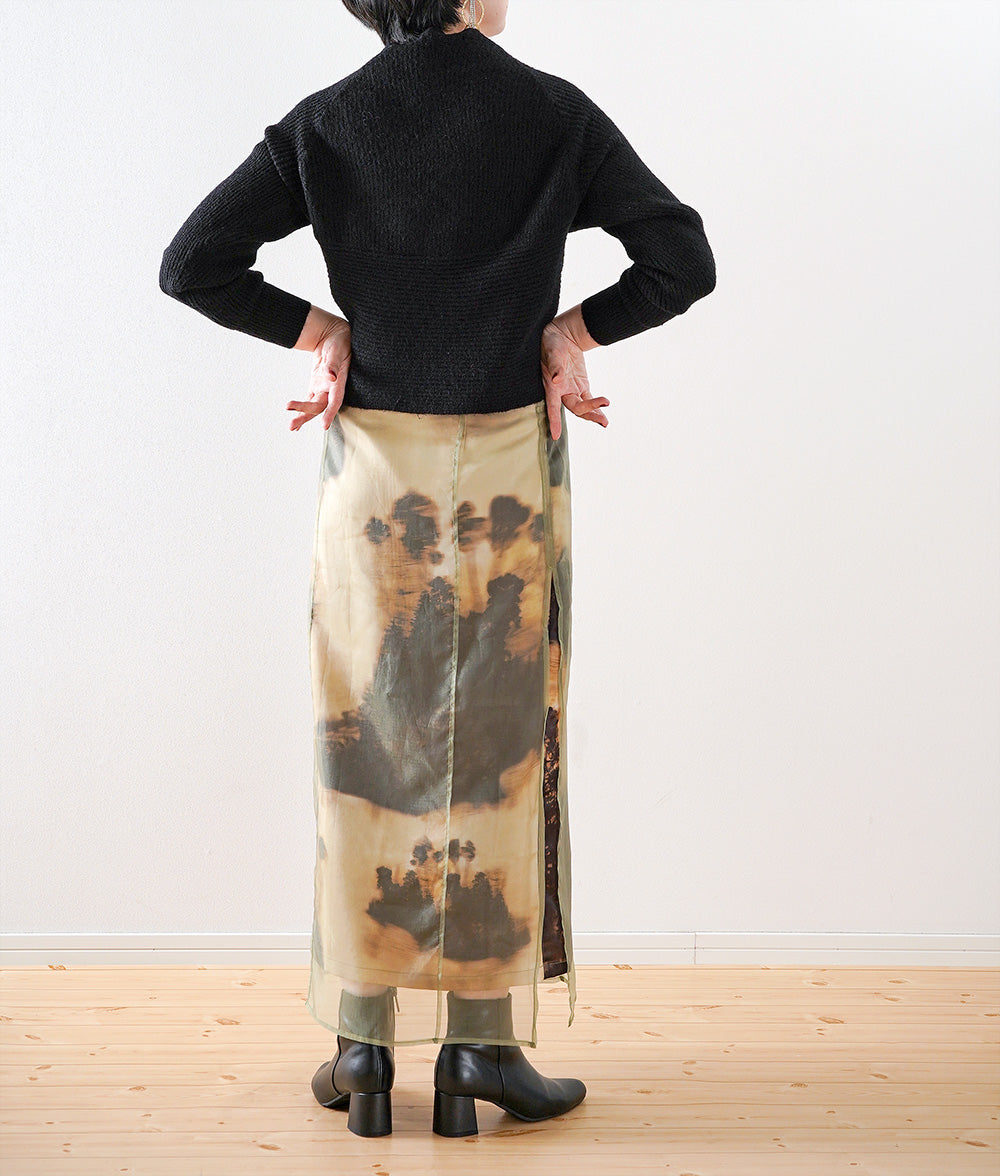 Nostalgic Impressionist Organdy Layered Skirt