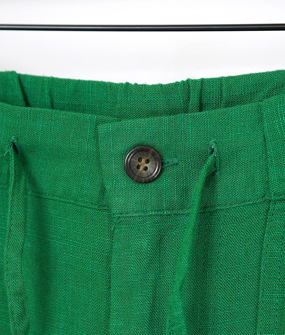 Green linen rayon pants