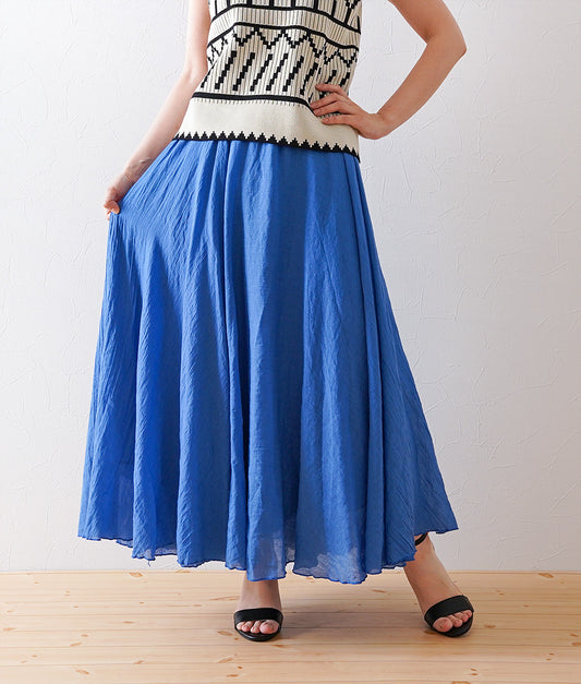 Circular silhouette long skirt