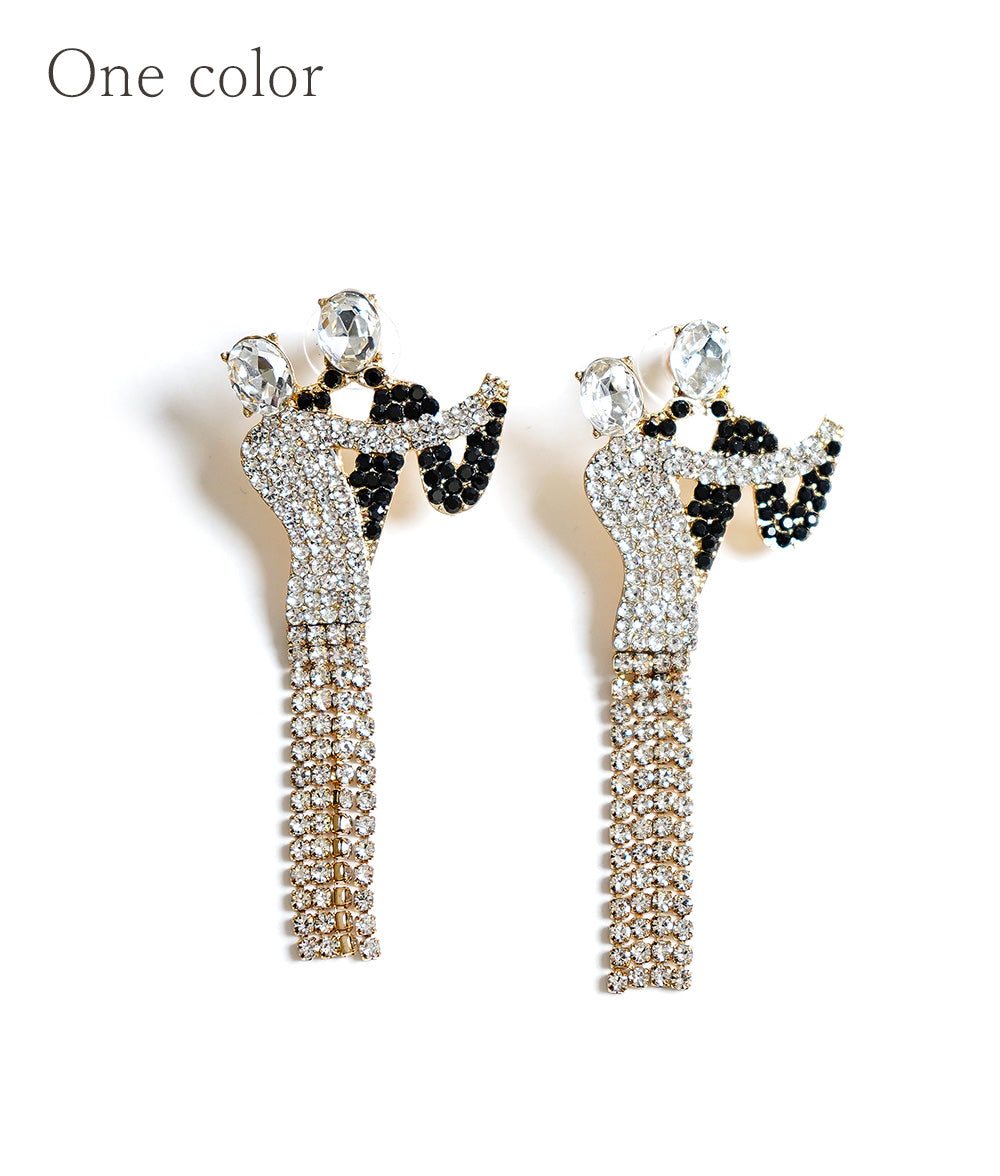 Dancing rhinestone earrings