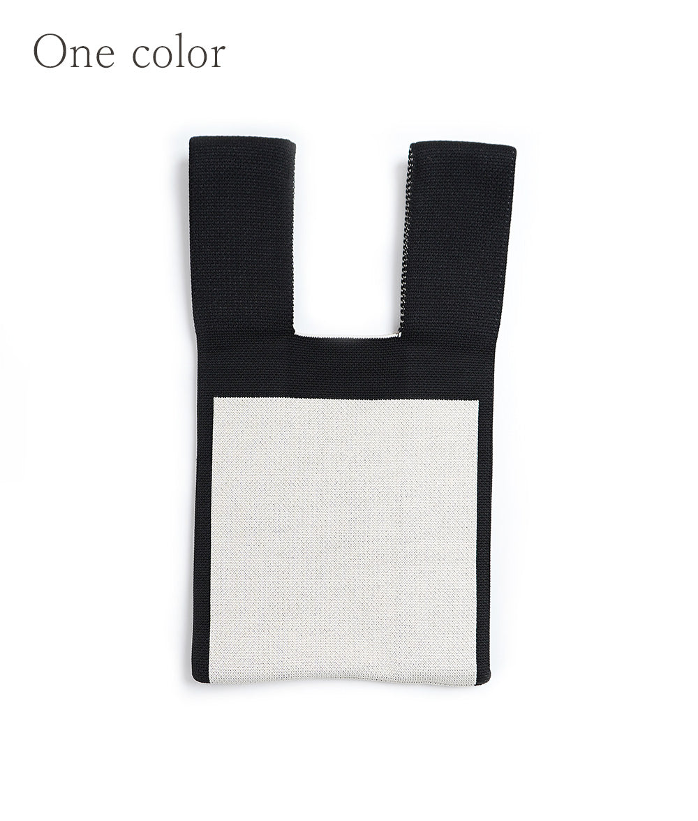 Two-tone knit bag
