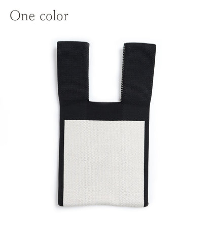 Two-tone knit bag