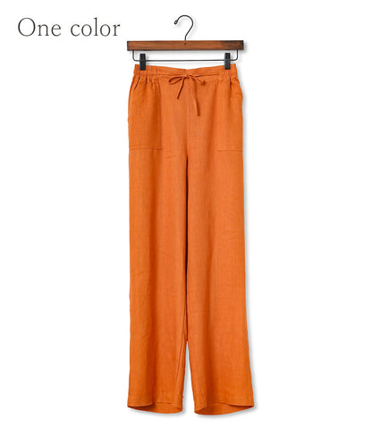 Mature Linen Blend Baker Pants