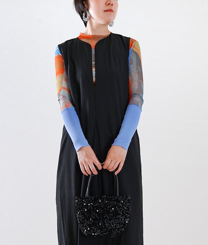 Niche art print mesh top