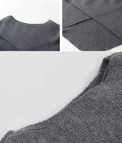 Asymmetric bolero knit