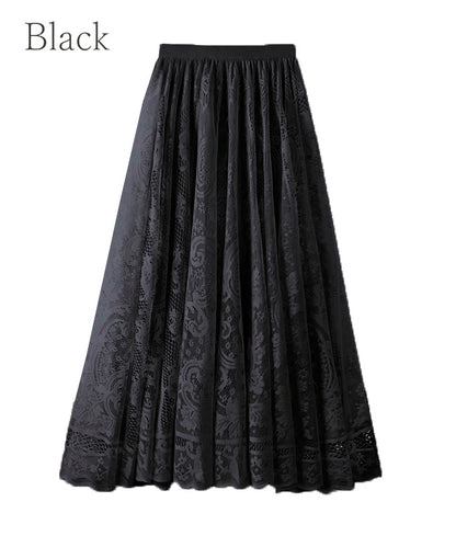 Antique lace long skirt