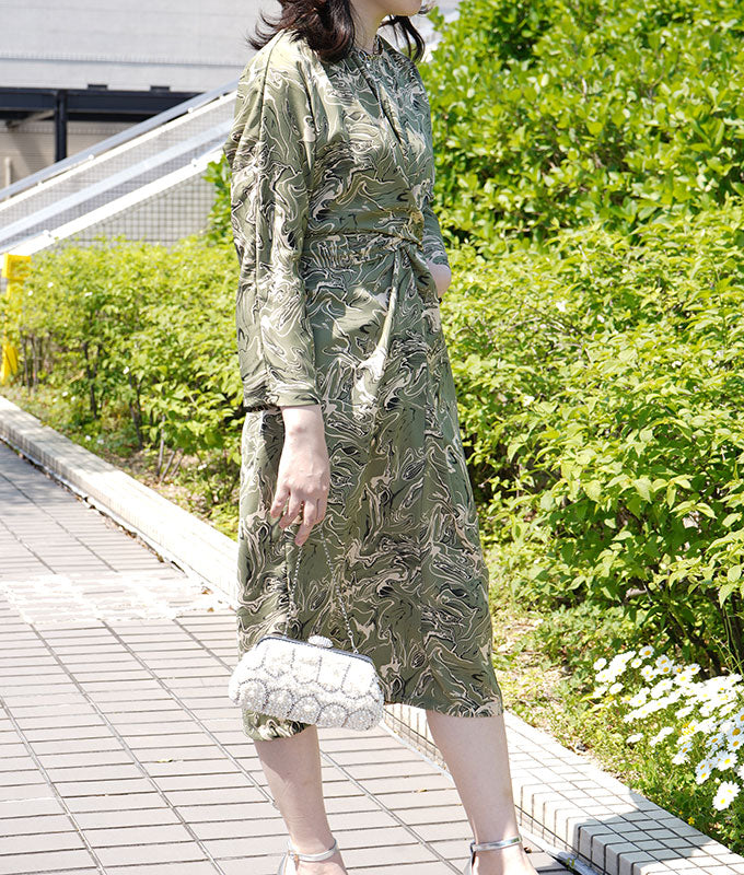 【SALE】Green marble dress