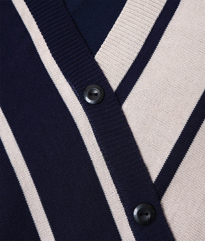 Stripe cross over knit