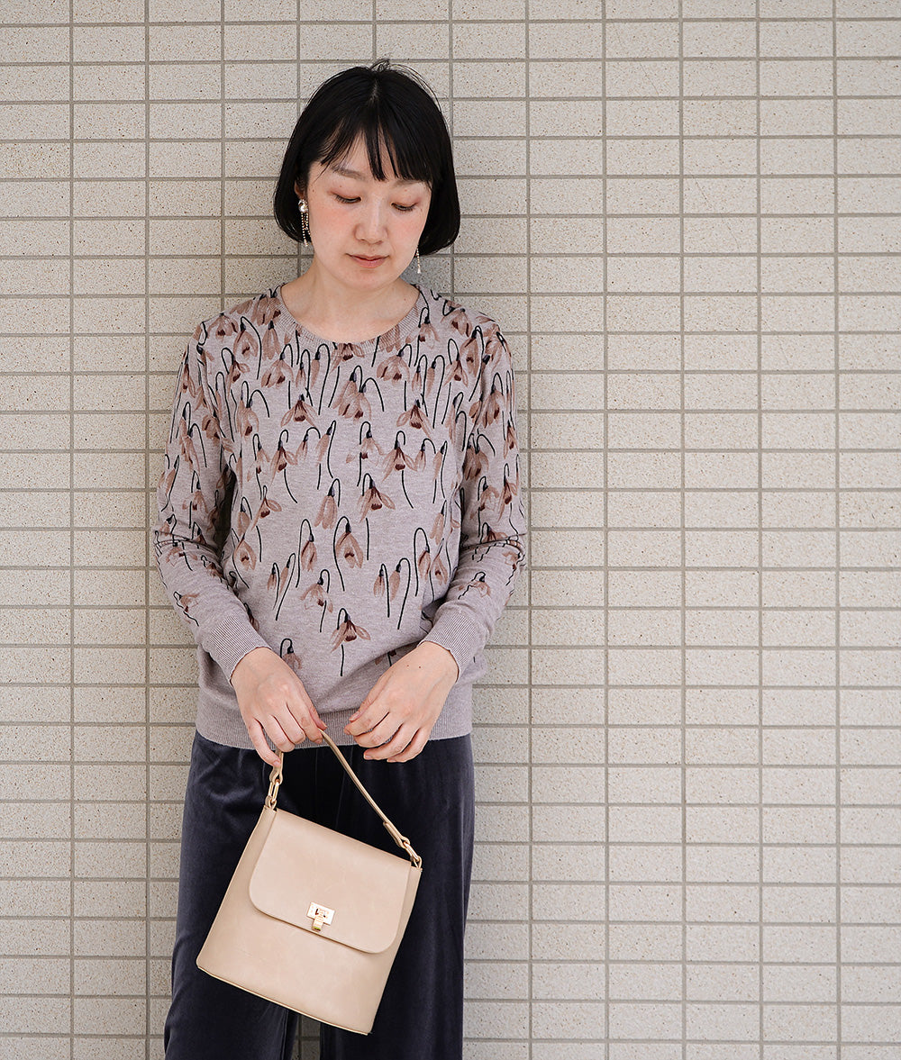 【SALE】Flower gradation print knit