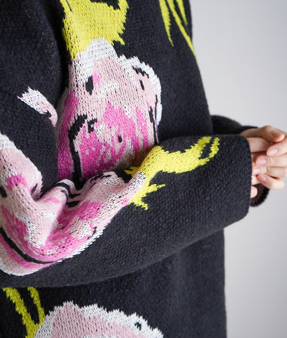 Large floral knit