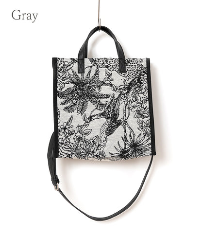 Elegant jacquard woven 2way bag