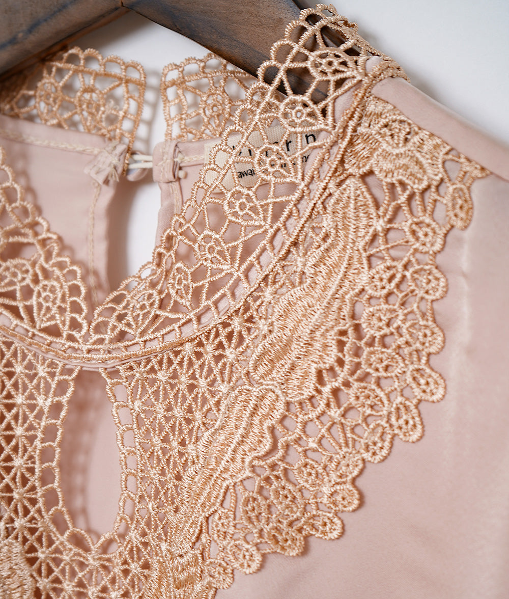 Antique embroidery lace blouse