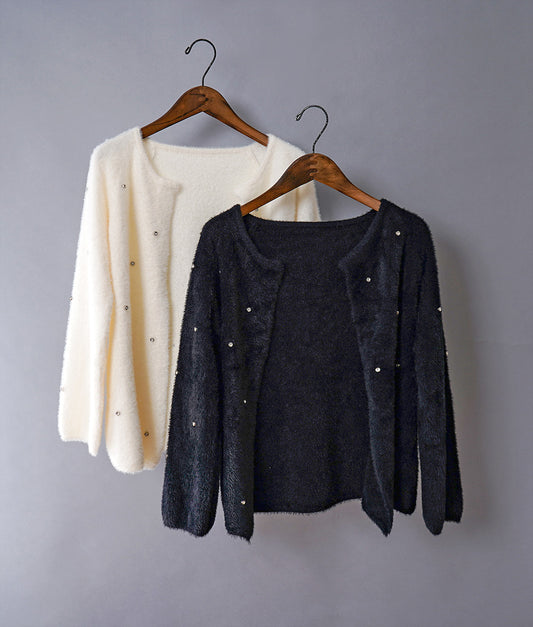 Sparkly and fluffy cardigan