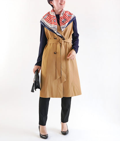 3-piece set of gilet, scarf and tunic