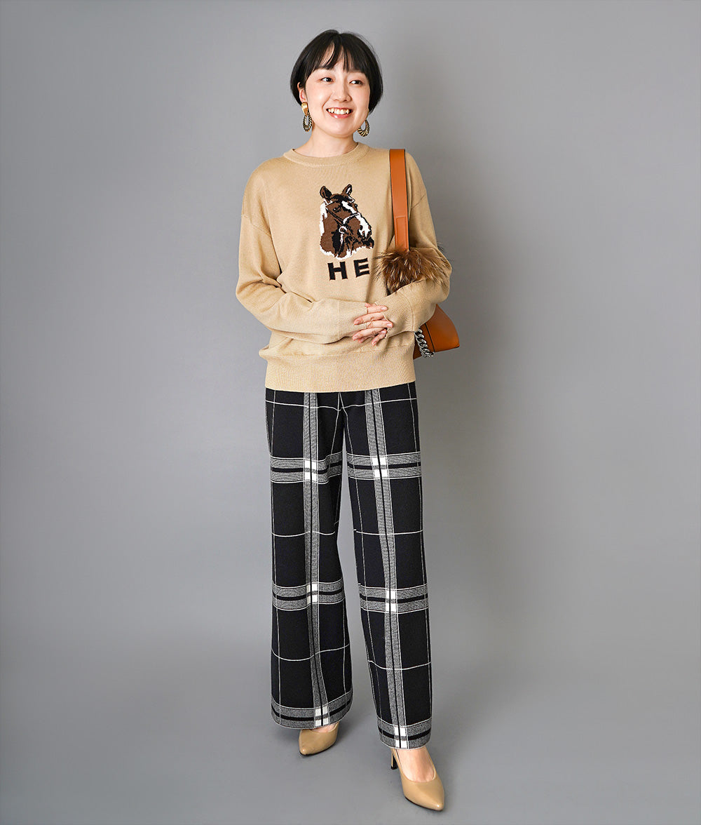 Almighty plaid knit pants