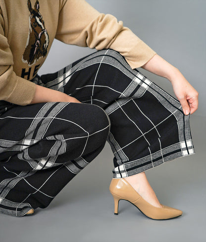 Almighty plaid knit pants