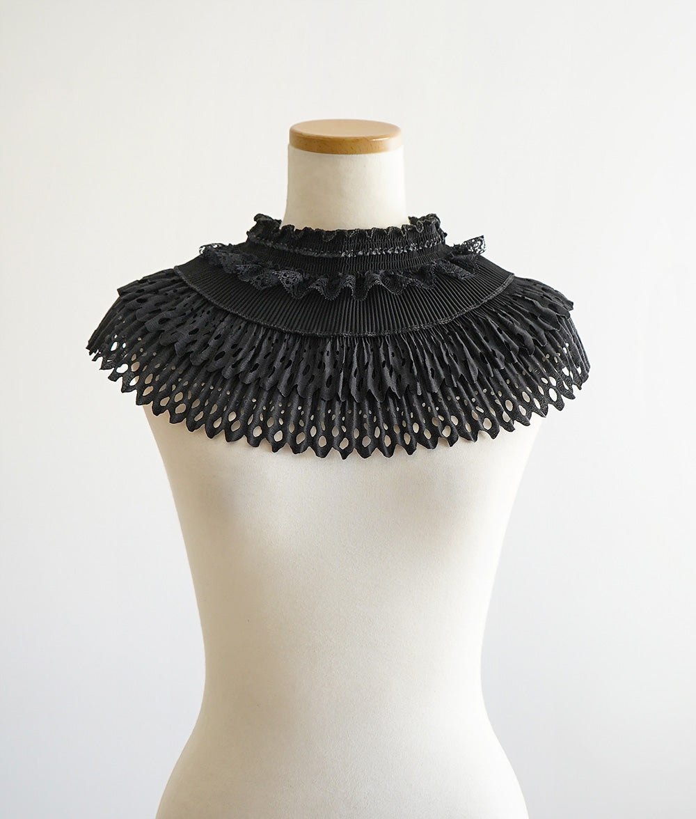 Gothic cutwork lace collar