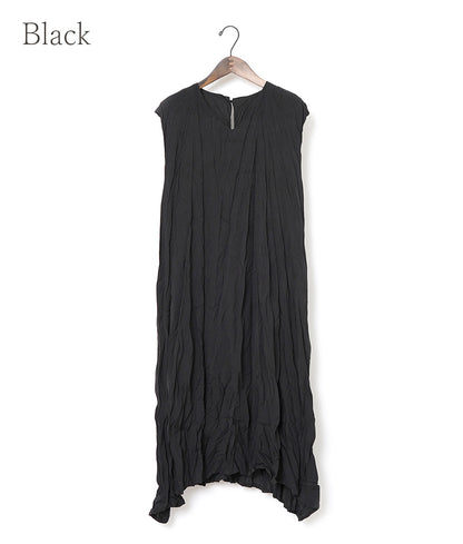 【SALE】A washer dress with a comfortable texture