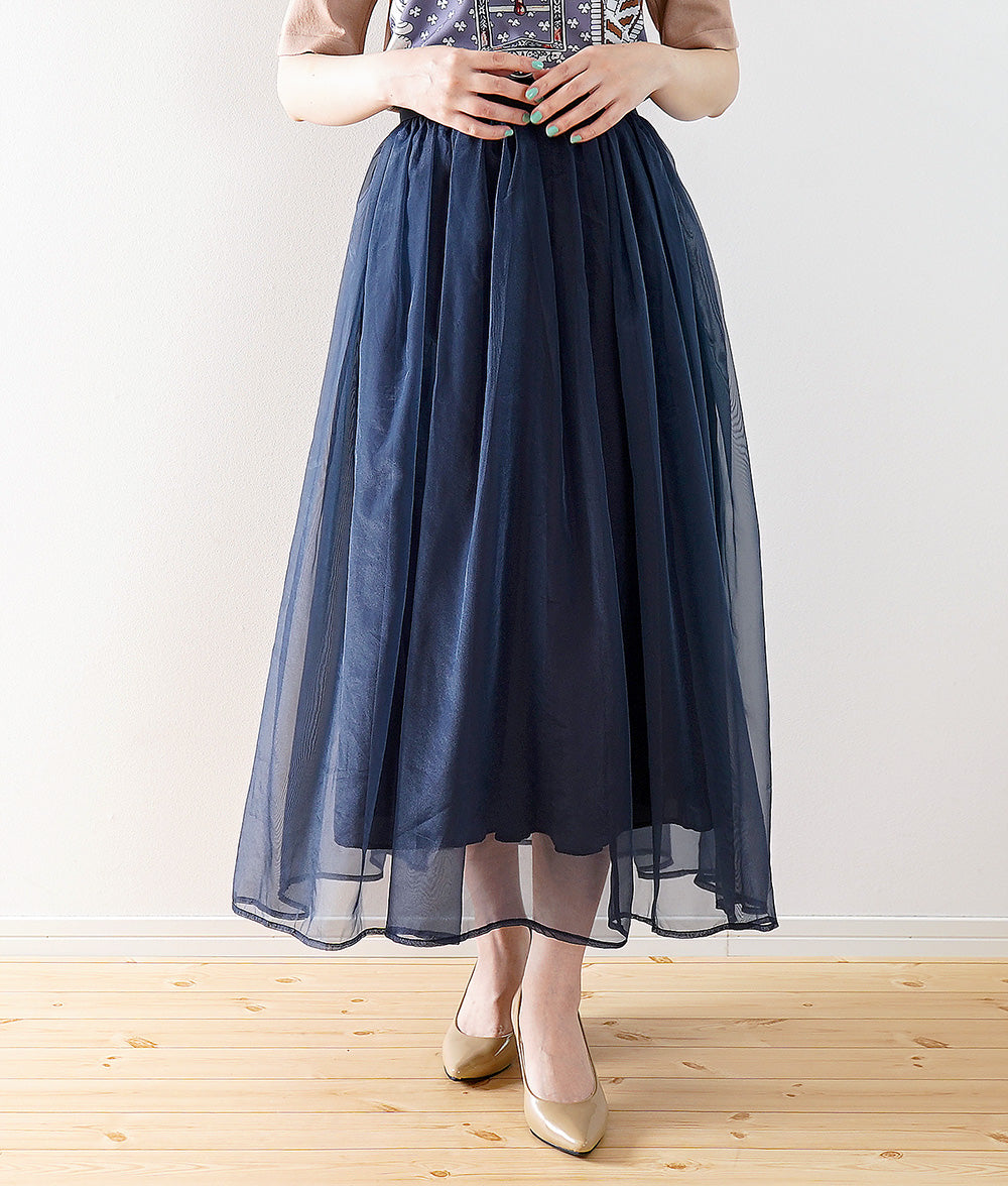 【SALE】Light and gorgeous sheer tulle skirt