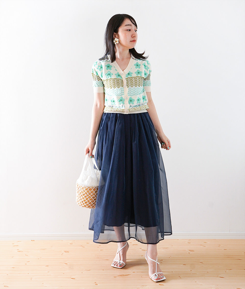 【SALE】Light and gorgeous sheer tulle skirt