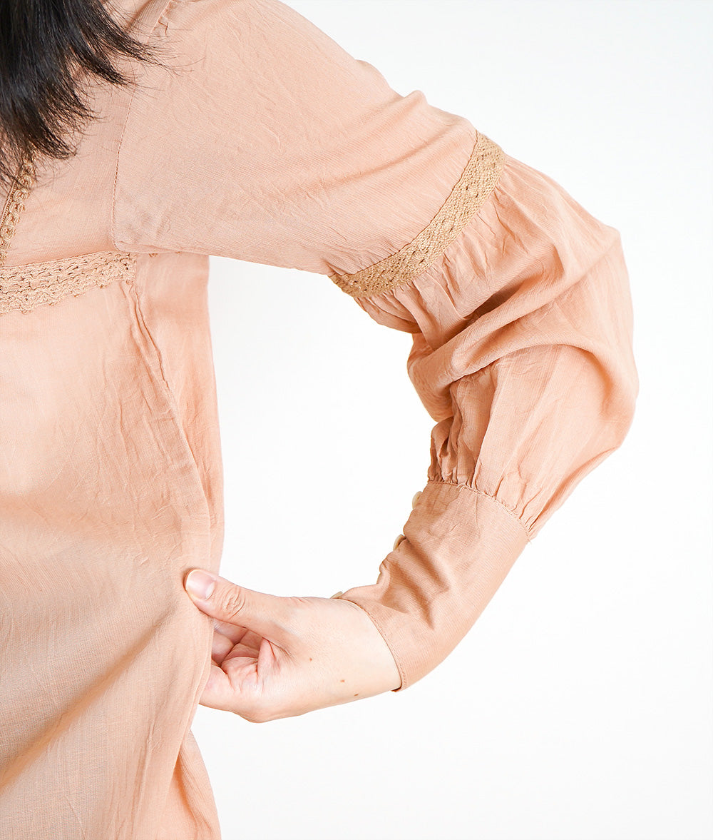 【SALE】Classical romantic pin tuck dress