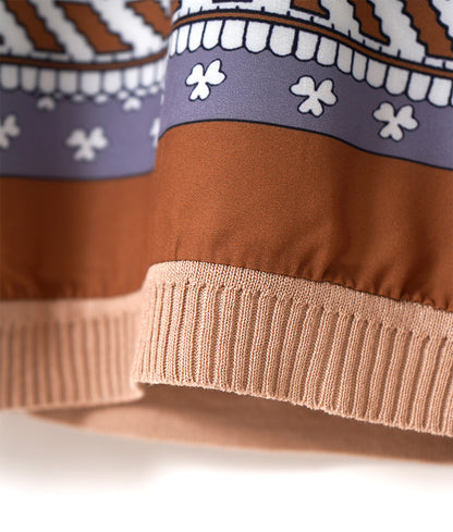 Buckle pattern elegant scarf pattern knit
