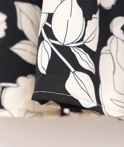 【SALE】Line drawing flower dress