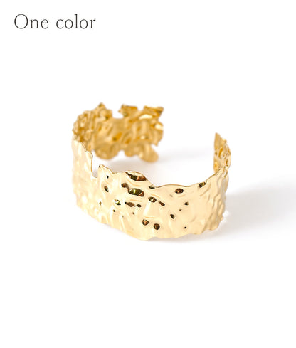 Glitter Gold color wide bangle