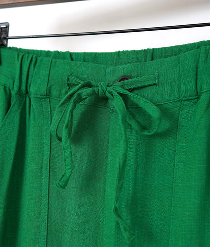 Green linen rayon pants
